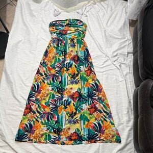 Floral Strapless Maxi Dress